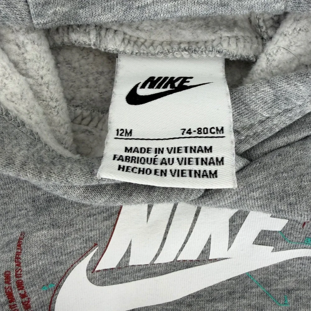 Nike 12 Months Gray Futura Hoodie & Joggers Set - Picture 4 of 10